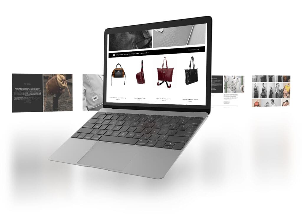 Laptop Display with aoife® Website Details SEO Kildare