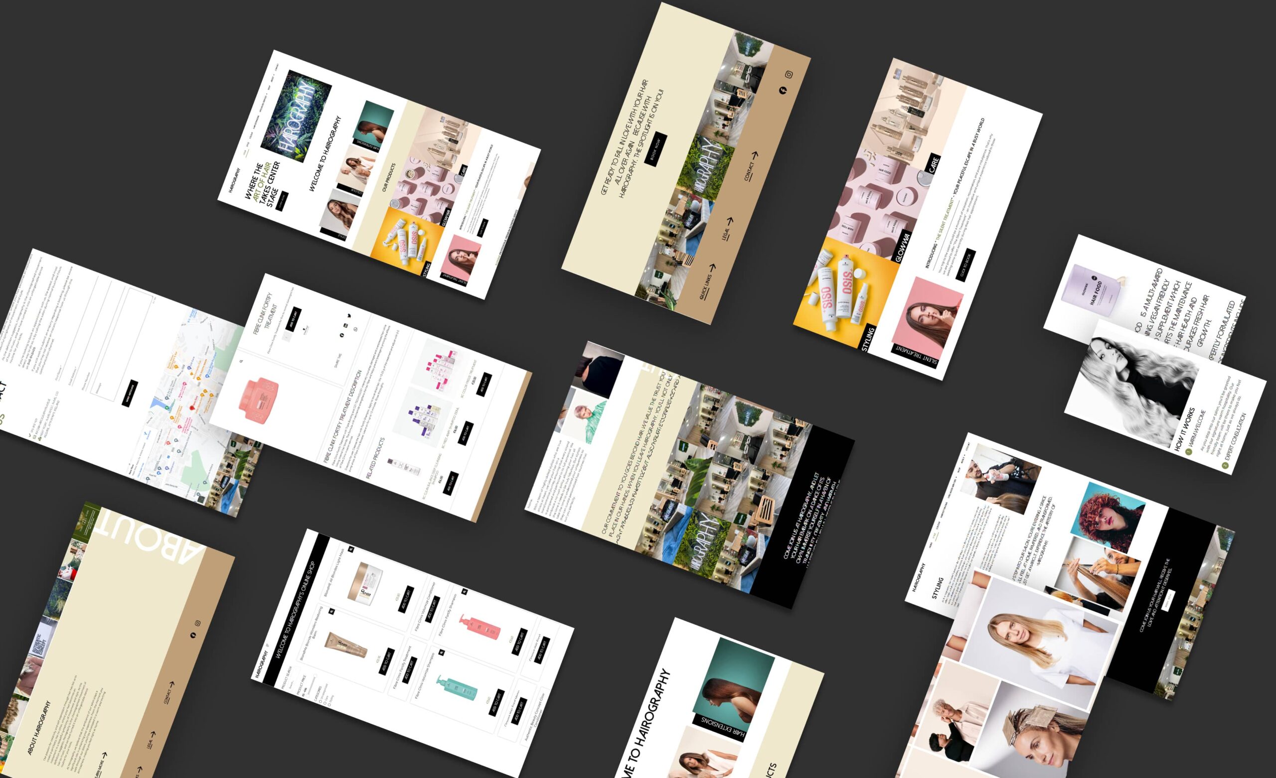 Salon Website Design, Hairography Naas, Kola Digital, Website Design Services Ireland,