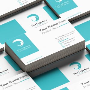 Custom Business Card: Minimal Turquoise