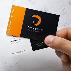 Custom Business Card: Bold Black & Orange
