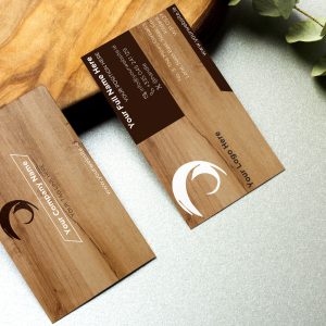 Custom Business Card: Rustic Wood