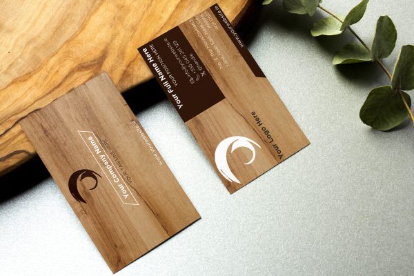 Custom Business Card: Rustic Wood