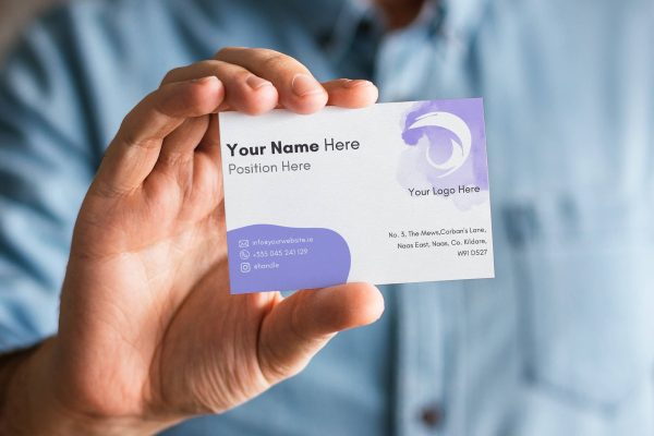 Custom Business Card: Soft Purple & Watercolour - Image 2