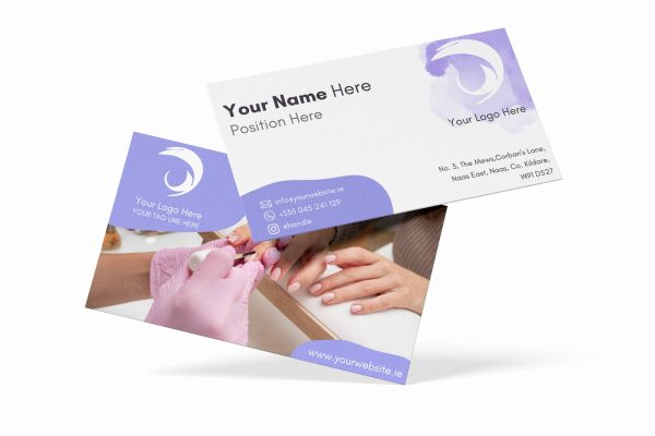 Custom Business Card: Soft Purple & Watercolour