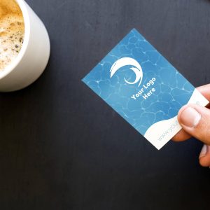 Custom Business Card: Fresh Blue Water Theme