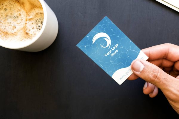Custom Business Card: Fresh Blue Water Theme